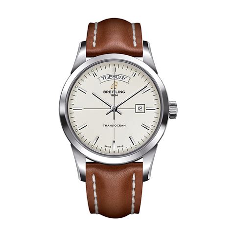 breitling watches brown leather strap